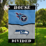 Titans vs Seahawks House Divided Flag, NFL House Divided Flag