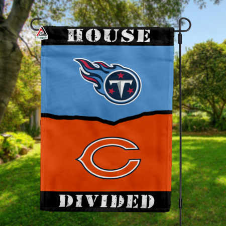 Titans vs Bears House Divided Flag, NFL House Divided Flag
