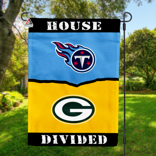 Titans vs Packers House Divided Flag, NFL House Divided Flag