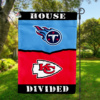 Tennessee Titans vs Kansas City Chiefs House Divided Flag, NFL House Divided Flag