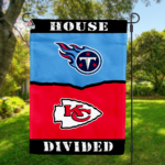 Titans vs Chiefs House Divided Flag, NFL House Divided Flag