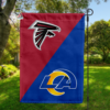 Atlanta Falcons vs Los Angeles Rams House Divided Flag, NFL House Divided Flag