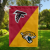 Atlanta Falcons vs Jacksonville Jaguars House Divided Flag, NFL House Divided Flag