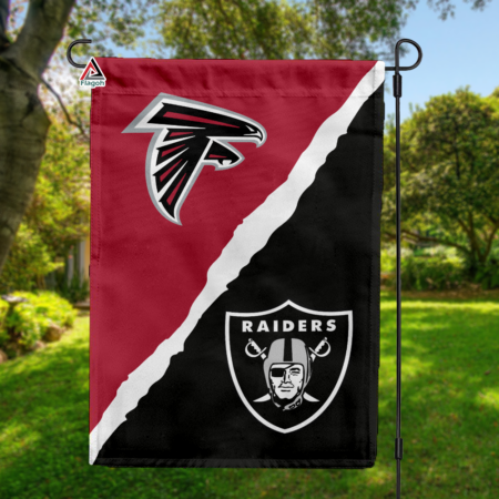 Falcons vs Raiders House Divided Flag, NFL House Divided Flag