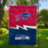 Buffalo Bills vs Seattle Seahawks House Divided Flag, NFL House Divided Flag