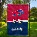 Bills vs Seahawks House Divided Flag, NFL House Divided Flag