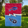 Buffalo Bills vs Tennessee Titans House Divided Flag, NFL House Divided Flag