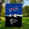 Buffalo Bills vs Atlanta Falcons House Divided Flag, NFL House Divided Flag