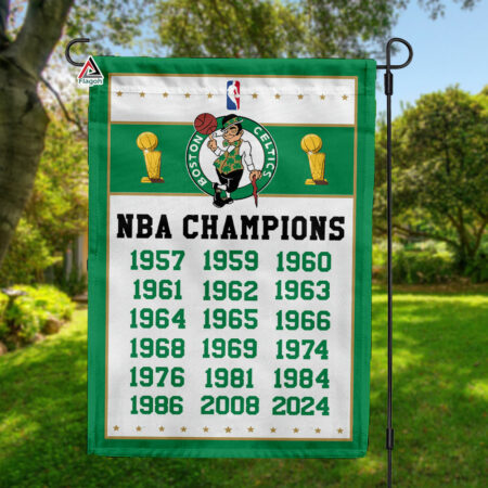 Boston Celtics 2024 Finals Champion Flag, Celtics Championships Banner, NBA Premium Flag