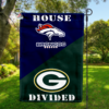 Denver Broncos vs Green Bay Packers House Divided Flag, NFL House Divided Flag