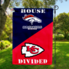 Denver Broncos vs Kansas City Chiefs House Divided Flag, NFL House Divided Flag