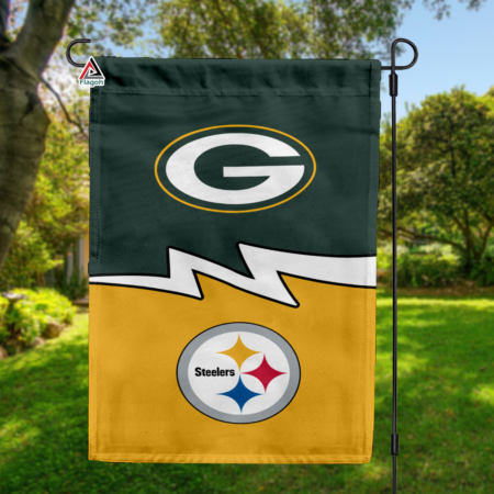 Packers vs Steelers House Divided Flag, NFL House Divided Flag