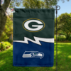 Green Bay Packers vs Seattle Seahawks House Divided Flag, NFL House Divided Flag