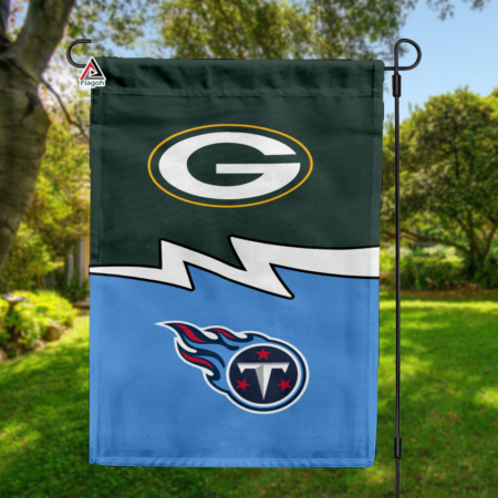 Packers vs Titans House Divided Flag, NFL House Divided Flag