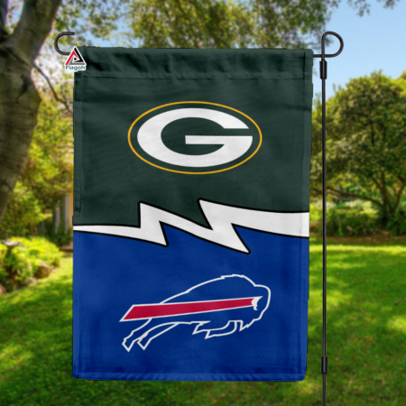 Packers vs Bills House Divided Flag, NFL House Divided Flag