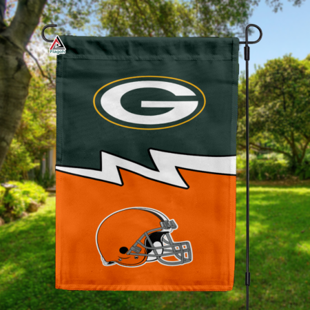 Packers vs Browns House Divided Flag, NFL House Divided Flag