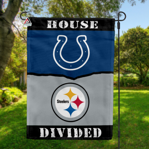 Colts vs Steelers House Divided Flag, NFL House Divided Flag