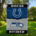 Colts vs Seahawks House Divided Flag, NFL House Divided Flag