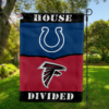 Indianapolis Colts vs Atlanta Falcons House Divided Flag, NFL House Divided Flag