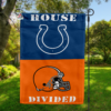 Indianapolis Colts vs Cleveland Browns House Divided Flag, NFL House Divided Flag