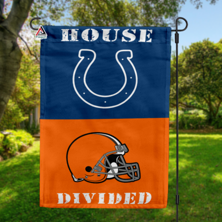 Colts vs Browns House Divided Flag, NFL House Divided Flag