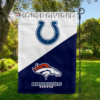 Indianapolis Colts vs Denver Broncos House Divided Flag, NFL House Divided Flag