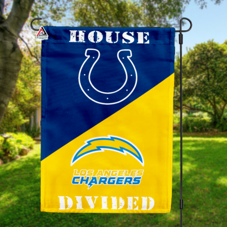 Colts vs Chargers House Divided Flag, NFL House Divided Flag