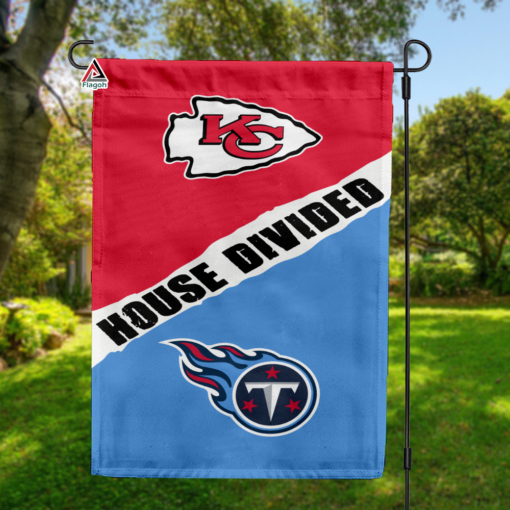 Chiefs vs Titans House Divided Flag, NFL House Divided Flag