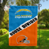 Los Angeles Chargers vs Cleveland Browns House Divided Flag, NFL House Divided Flag