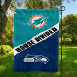 Dolphins vs Seahawks House Divided Flag, NFL House Divided Flag