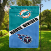 Miami Dolphins vs Tennessee Titans House Divided Flag, NFL House Divided Flag