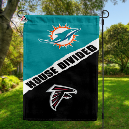 Dolphins vs Falcons House Divided Flag, NFL House Divided Flag