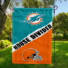 Miami Dolphins vs Cleveland Browns House Divided Flag, NFL House Divided Flag