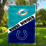 Dolphins vs Colts House Divided Flag, NFL House Divided Flag