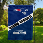 Patriots vs Seahawks House Divided Flag, NFL House Divided Flag