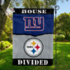 New York Giants vs Pittsburgh Steelers House Divided Flag, NFL House Divided Flag