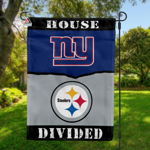 Giants vs Steelers House Divided Flag, NFL House Divided Flag
