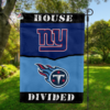 New York Giants vs Tennessee Titans House Divided Flag, NFL House Divided Flag