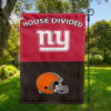 New York Giants vs Cleveland Browns House Divided Flag, NFL House Divided Flag