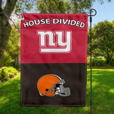 Giants vs Browns House Divided Flag, NFL House Divided Flag