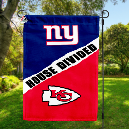 Giants vs Chiefs House Divided Flag, NFL House Divided Flag