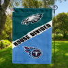 Philadelphia Eagles vs Tennessee Titans House Divided Flag, NFL House Divided Flag