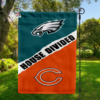 Philadelphia Eagles vs Chicago Bears House Divided Flag, NFL House Divided Flag