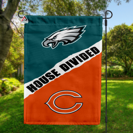 Eagles vs Bears House Divided Flag, NFL House Divided Flag