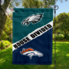 Philadelphia Eagles vs Denver Broncos House Divided Flag, NFL House Divided Flag