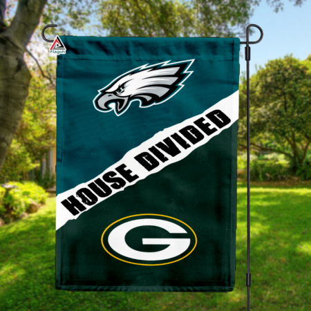 Eagles vs Packers House Divided Flag, NFL House Divided Flag
