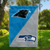 Carolina Panthers vs Seattle Seahawks Steelers House Divided Flag, NFL House Divided Flag