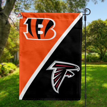 Bengals vs Falcons House Divided Flag, NFL House Divided Flag