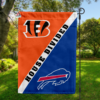 Cincinnati Bengals vs Buffalo Bills House Divided Flag, NFL House Divided Flag