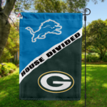Lions vs Packers House Divided Flag, NFL House Divided Flag